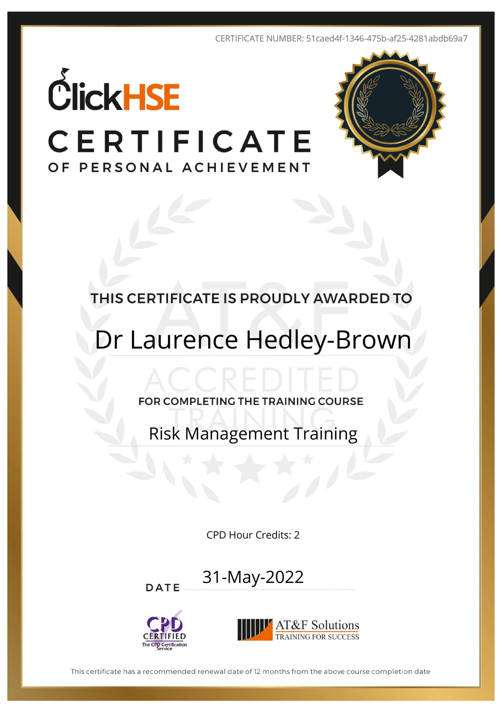 Risk Management Training